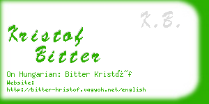 kristof bitter business card